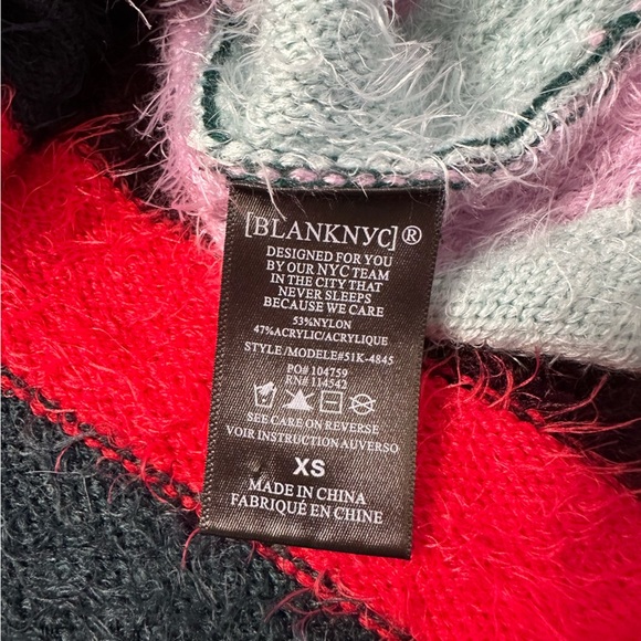 Blank NYC The Mad Hatter Striped Mock Neck Sweater - Picture 6 of 8